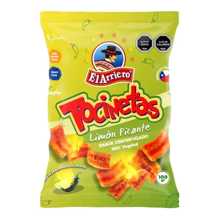 Tocinetas Limón Picante 100g - El Arriero 1