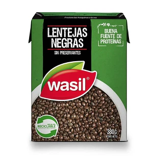 Lentejas Negras 380g - Wasil