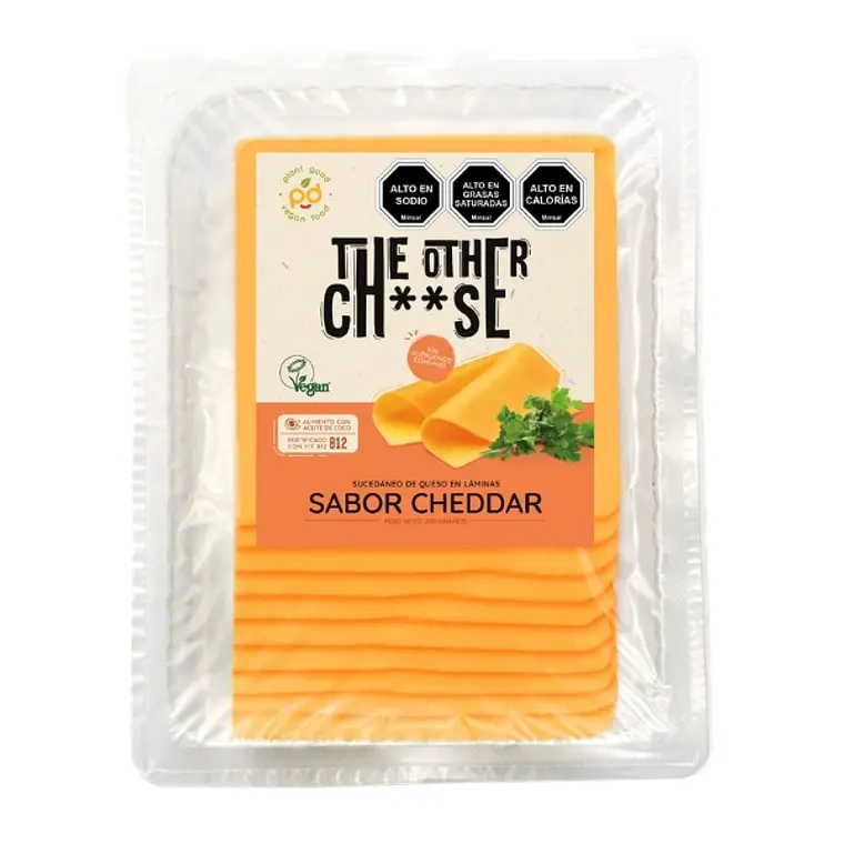 Queso Vegetal en Láminas Sabor Cheddar - The Other Cheese 1