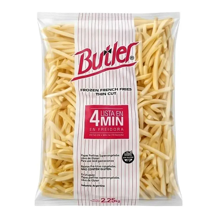 Papas Prefritas 7x7mm 2,25kg - Butler 1