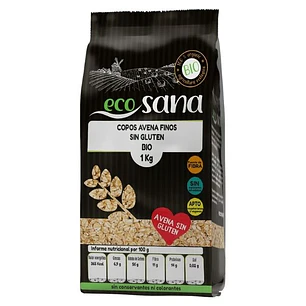 Copos de Avena Finos Sin Gluten, 1kg - Eco Sana