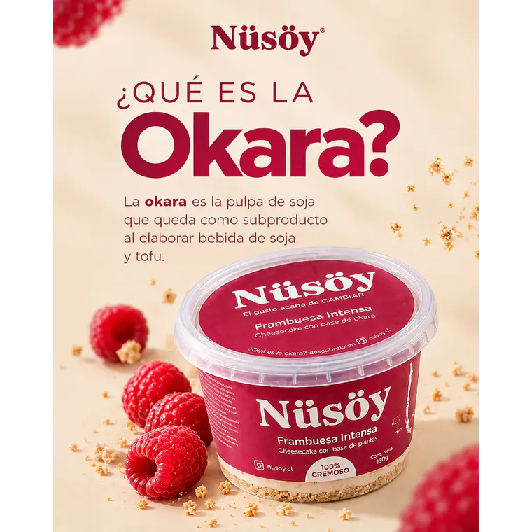 Cheesecake de Frambuesa 130g - Nüsöy 3