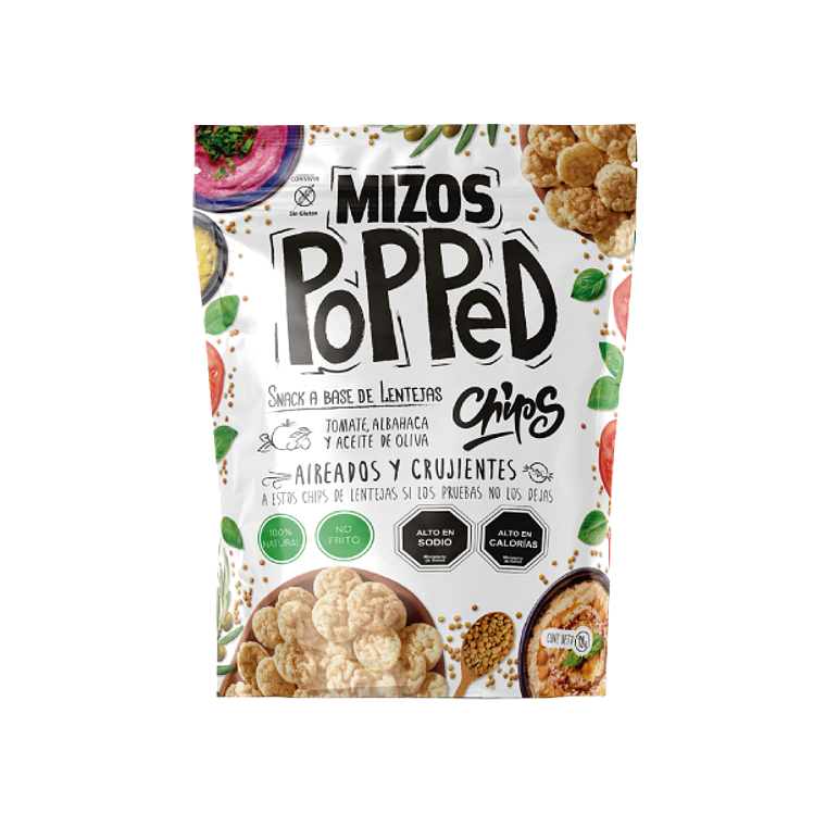 Mizos Popped Tomate Albahaca 98g 1