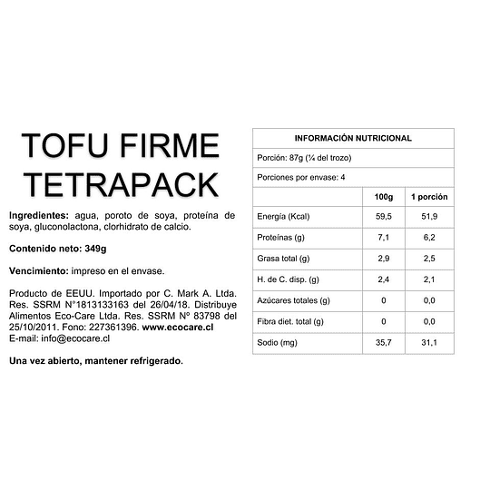 Tofu Firme - Tetrapack 349g