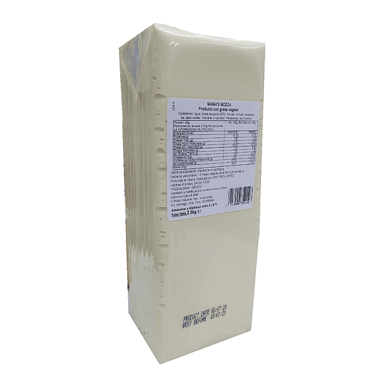 Queso Vegetal tipo Mozzarella 2,5kgs - Mama's Mozza