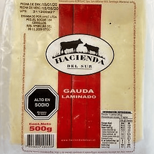 LA HACIENDA LAMINADO 500 GRS