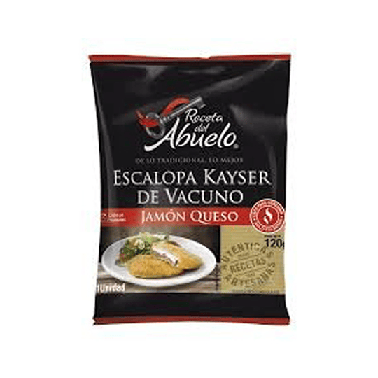 Escalopa Kayser de Vacuno Jamón Queso, Receta del Abuelo - PF