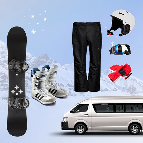 PACK FULL SNOWBOARD + TRANSPORTE RENTAL