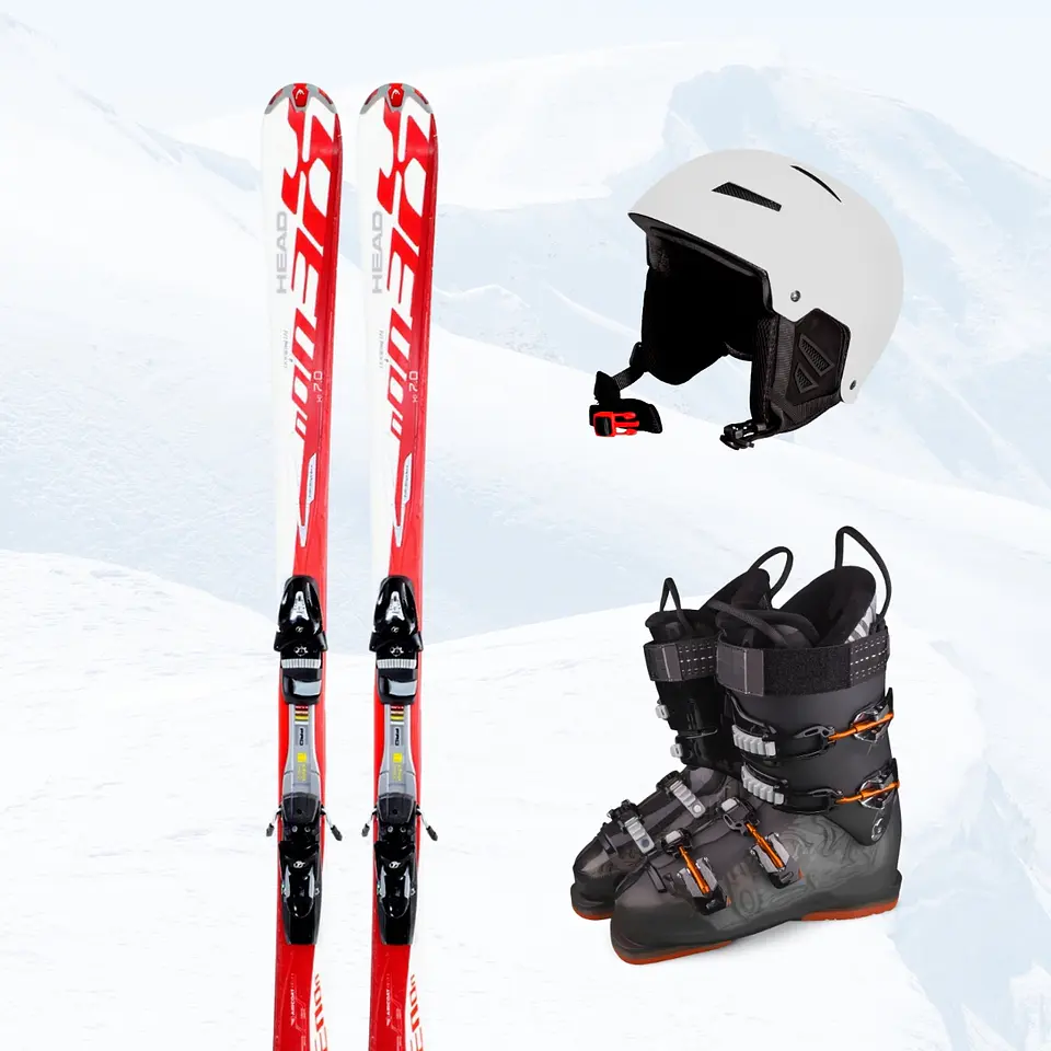 PACK SKI ADULTO + BOTAS + FIJACIONES + CASCO  1