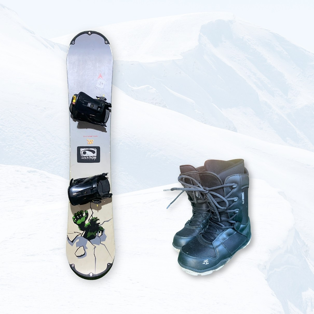 TABLA SNOWBOARD + FIJACIONES + BOTAS 1
