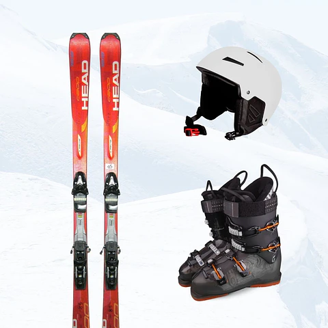 PACK SKI HEAD C200 ADULTO + BOTAS + CASCO (USADO)