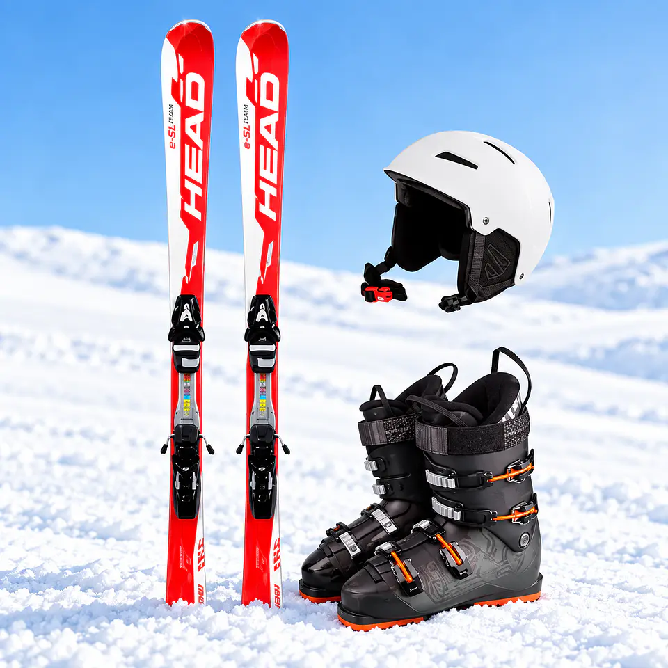 PACK SKI ADULTO + BOTAS + FIJACIONES + CASCO  1