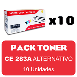 HP CF 283A | HP 83A | HP283A  PAC X 10 TONER ALTERNATIVO