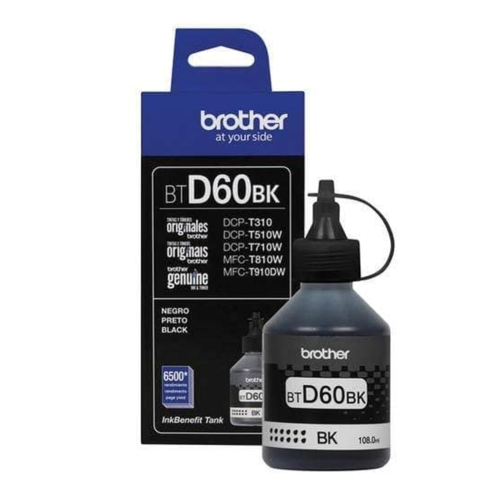 BROTHER  BTD60 | BT-D60 BLACK | BOTELLA | TINTA ORIGINAL