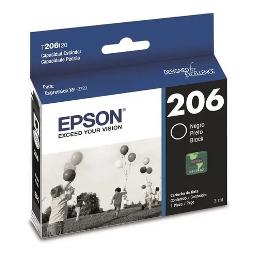 EPSON T206 | 120 BLACK TINTA ORIGINAL 