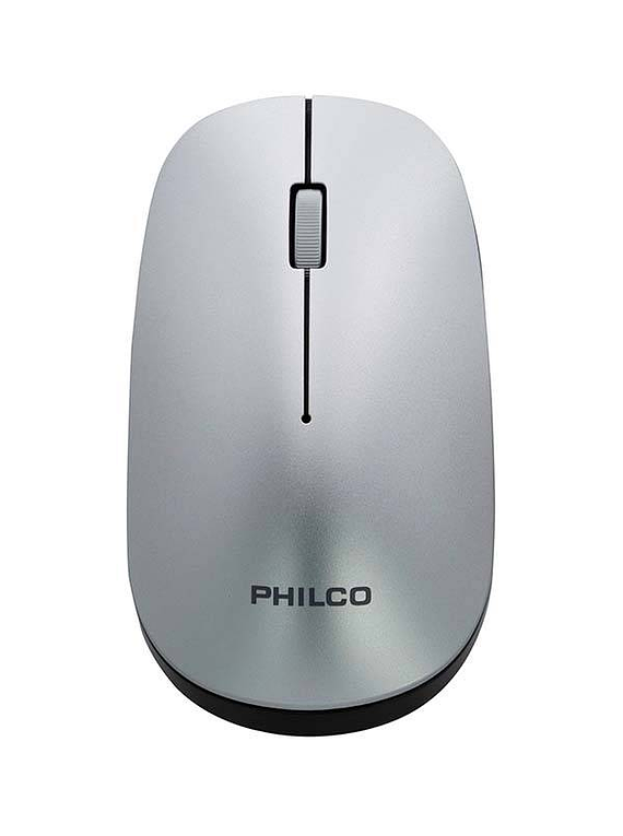 Mouse Inalámbrico Philco SPK7305, 2.4GHz Wireless, 4 Botones, 1600DPI, Plateado
