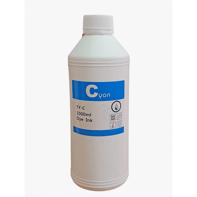 Tinta Dye Universal 1 Litro CYAN Color Compatible Con Impresoras HP, BROTHER, CANON Y EPSON