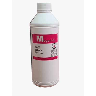 Tinta Dye Universal 1 Litro MAGENTA Color Compatible Con Impresoras HP, BROTHER, CANON Y EPSON