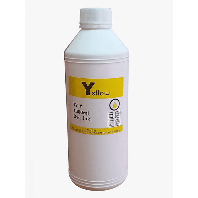 Tinta Dye Universal 1 Litro YELLOW Color Compatible Con Impresoras HP, BROTHER, CANON Y EPSON