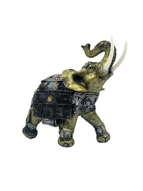 Elefante dorado con gris