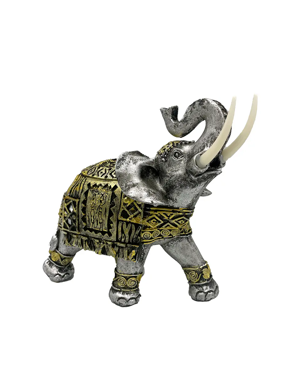 Elefante plateado con amarillo 1