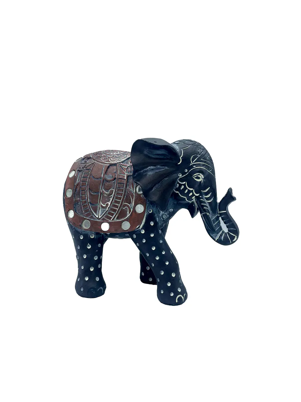Elefante negro con manta 2