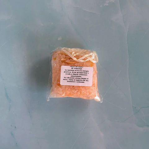Sal de baño de naranja