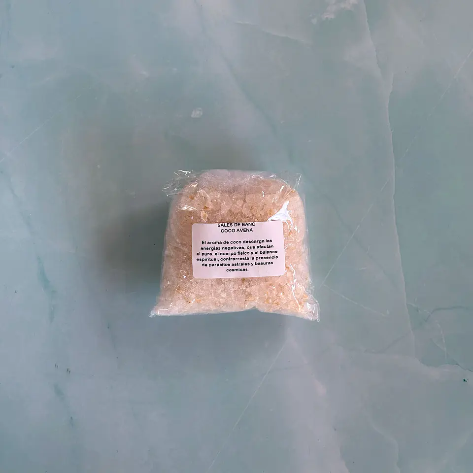 Sal de baño de coco avena 1