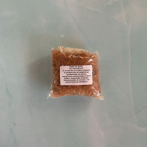 Sal de baño de chocolate