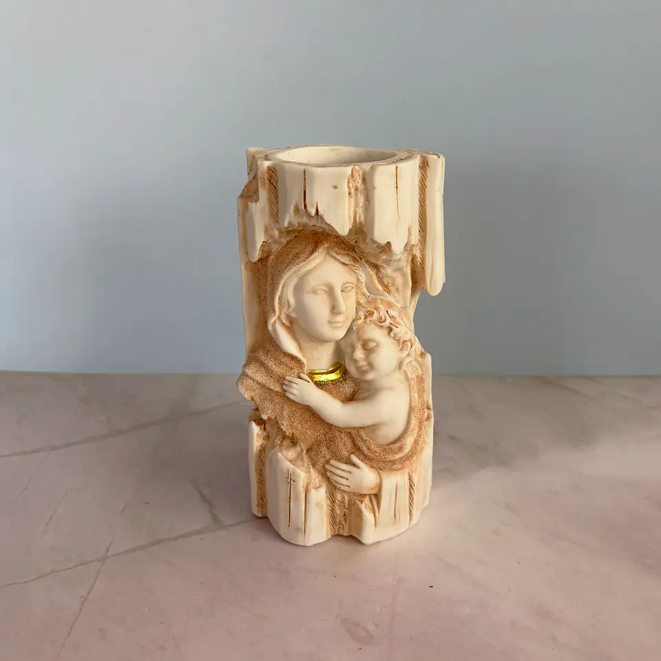 Ángel de la guarda porta vela 1