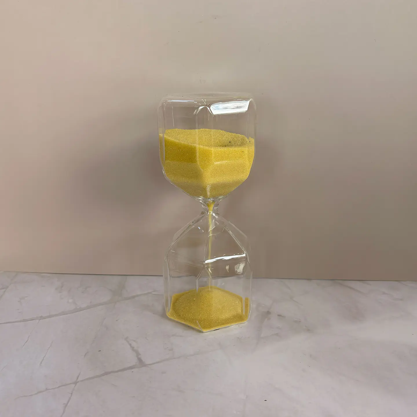 Reloj de arena vidrio dorado 1.5min 1