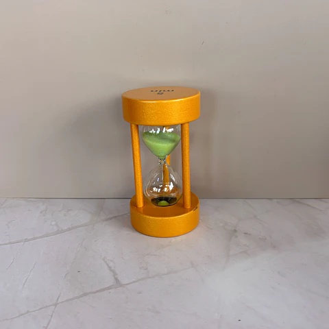 Reloj de arena verde 5min