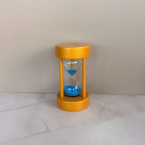 Reloj de arena azul 5min