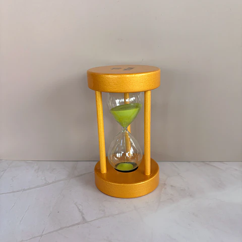 Reloj de arena verde 10min