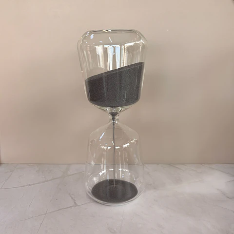 Reloj de arena vidrio gris 4 min