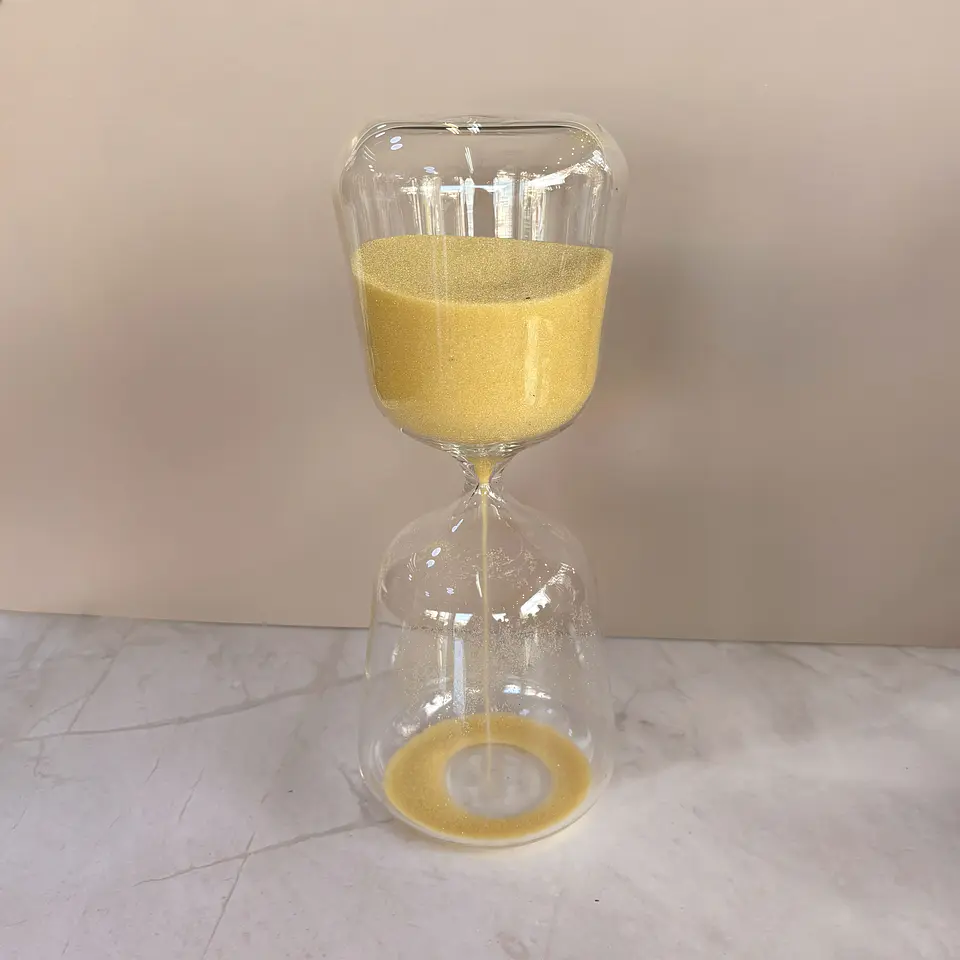 Reloj de arena vidrio dorado 4min 1