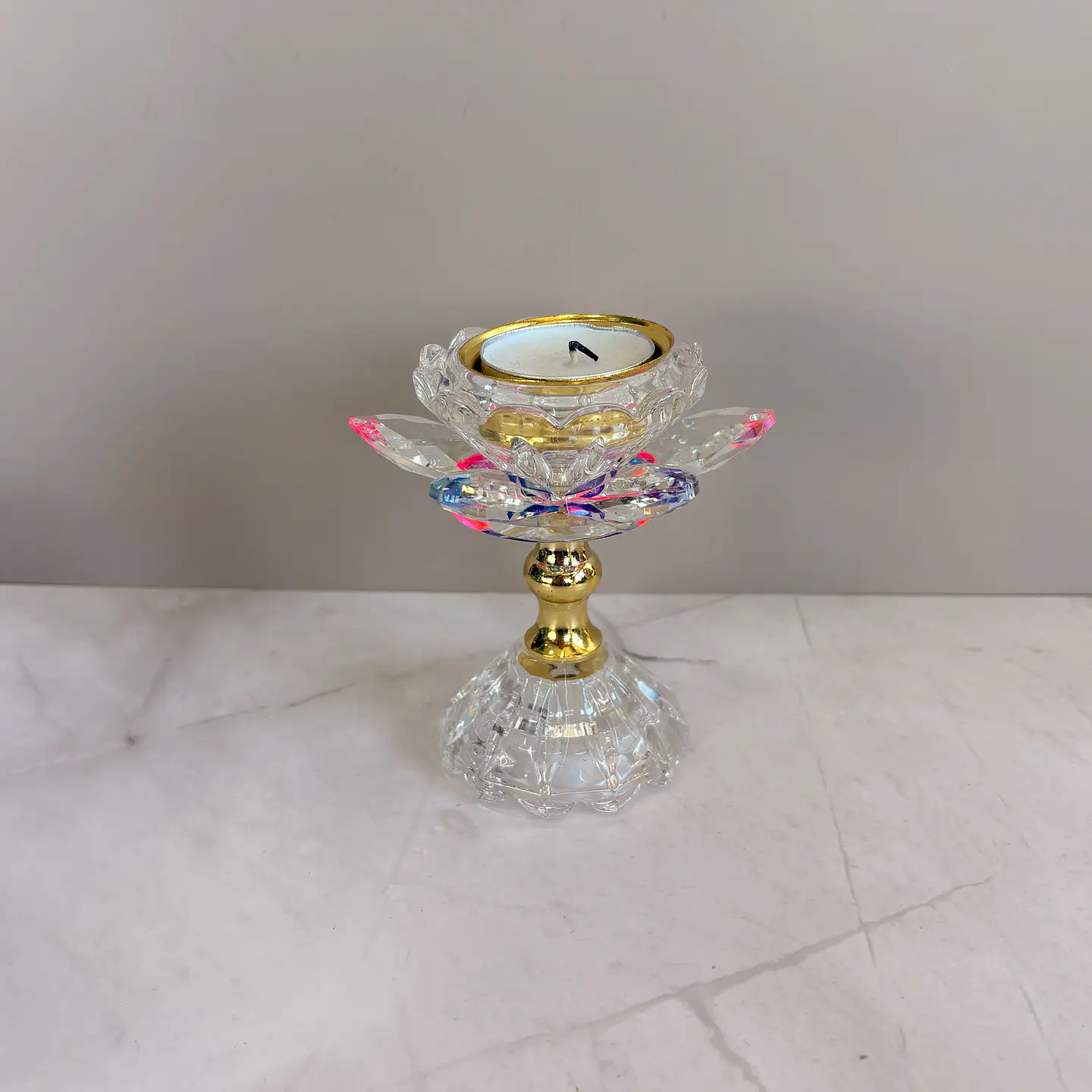 Candelabro flor de loto multicolor 1