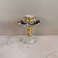 Candelabro flor de loto gris - Miniatura 1