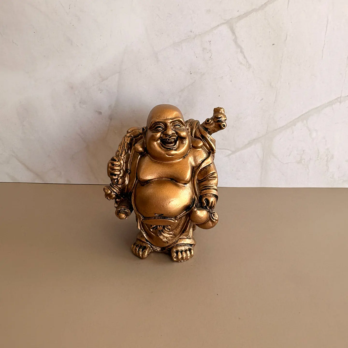 Buda Maitreya o Buda Feliz bronce con Wu lou 1