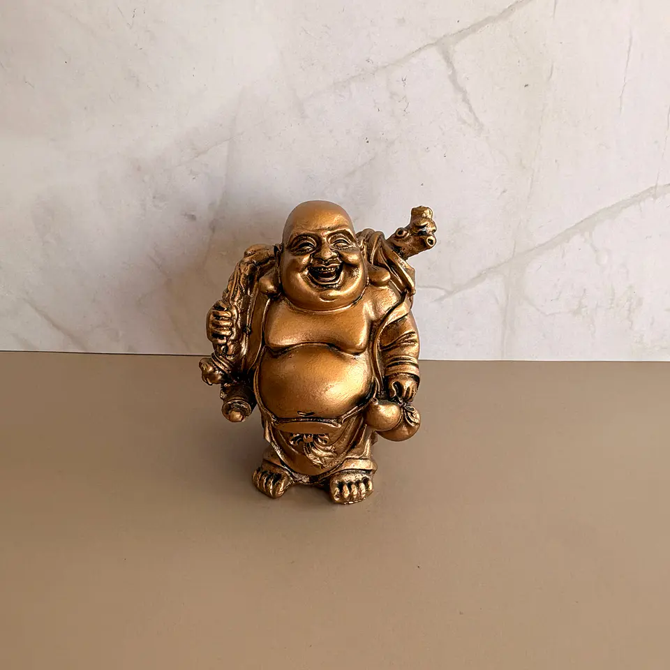 Buda Maitreya o Buda Feliz bronce con Wu lou 1
