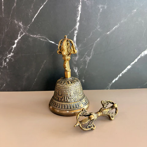 Campana Tibetana con dorje mediana