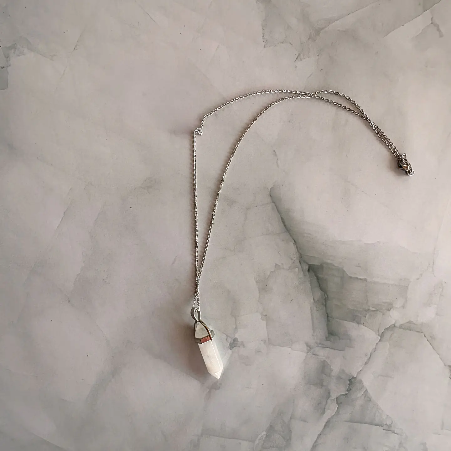 Péndulo con metal cuarzo rosado 1
