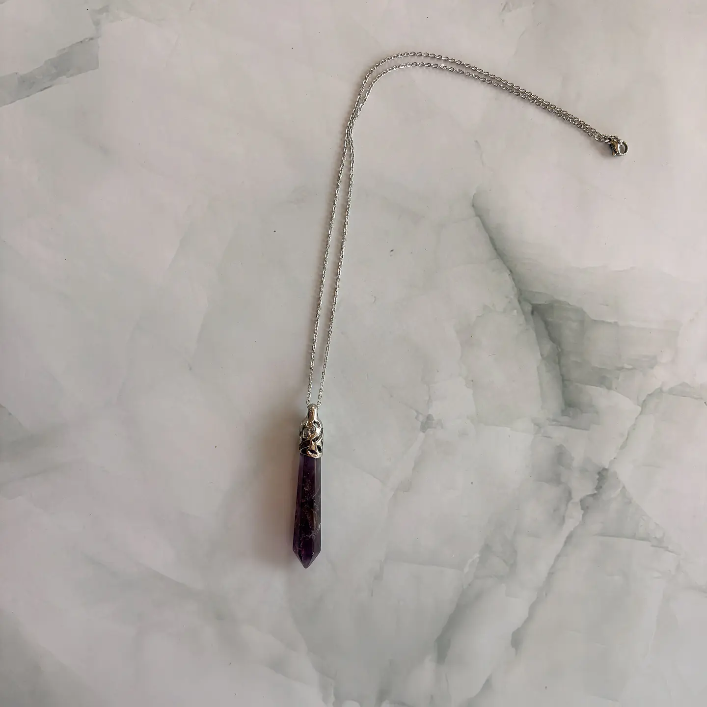 Péndulo con metal de amatista 1