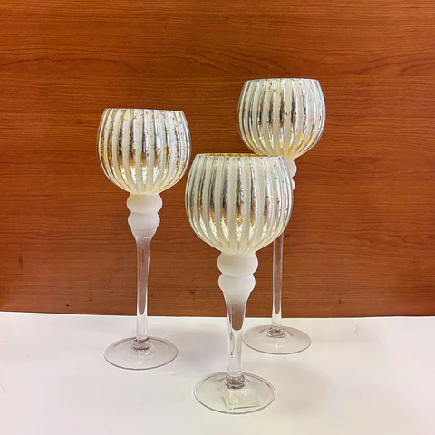 Set de 3 copas blancas