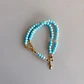 Rosario Católico pulsera celeste - Miniatura 2