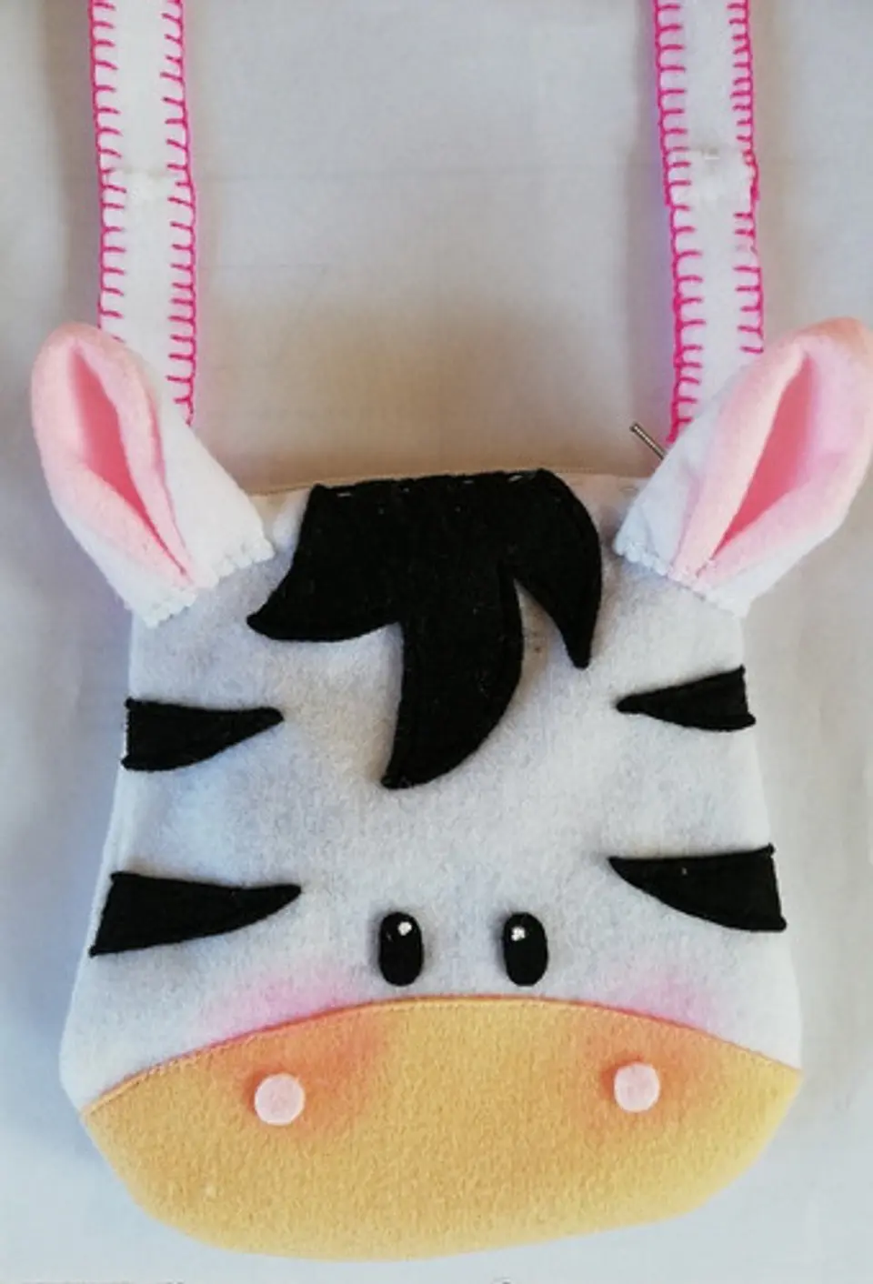 Cartera Cebra Paño Lency Para Niñas Hecho A Mano 1