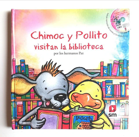 Chimoc Y Pollito Visitan La Biblioteca - Hermanos Paz 