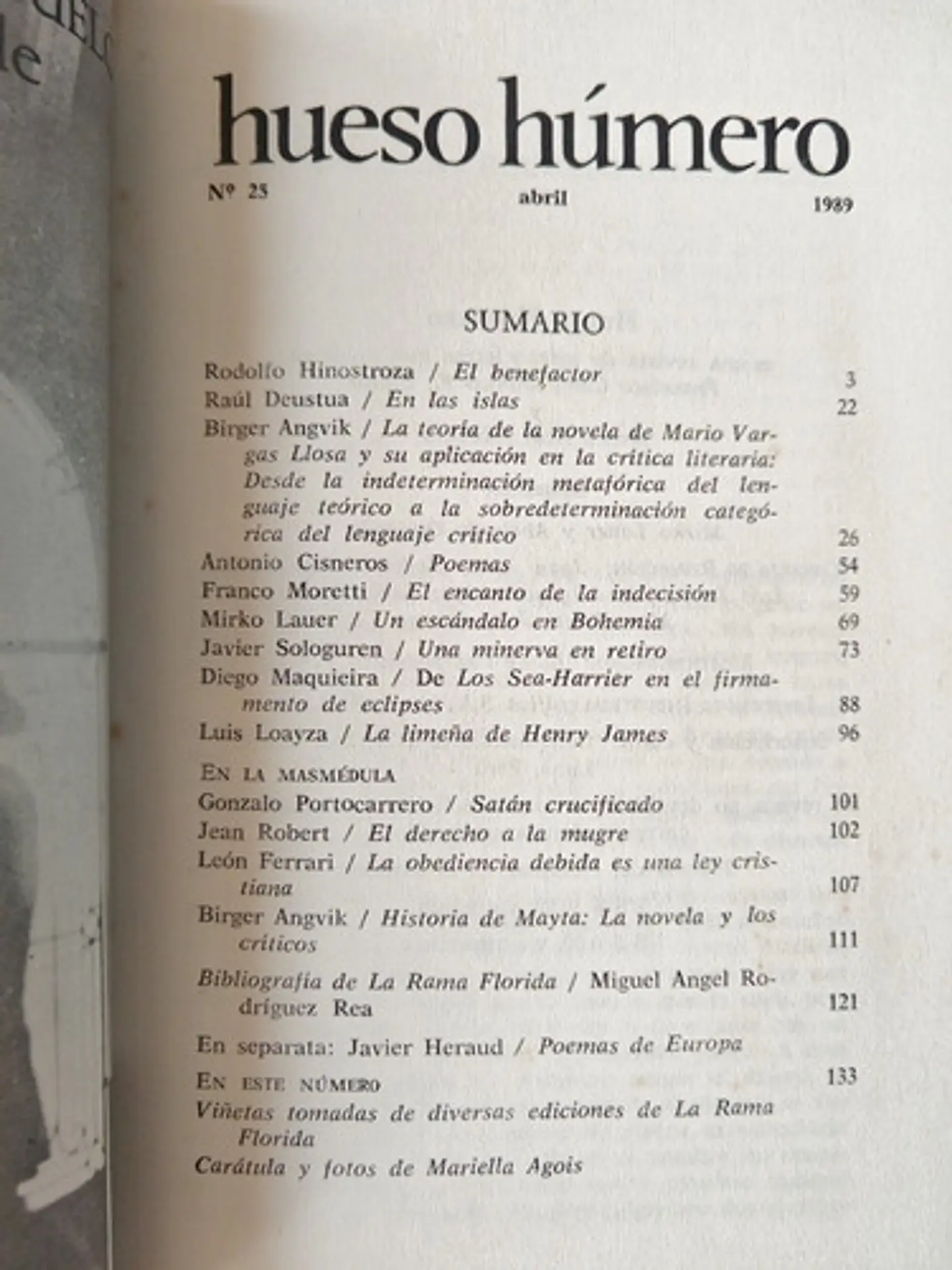 Hueso Húmero 25 En Separata Javier Heraud Poemas En Europa 3