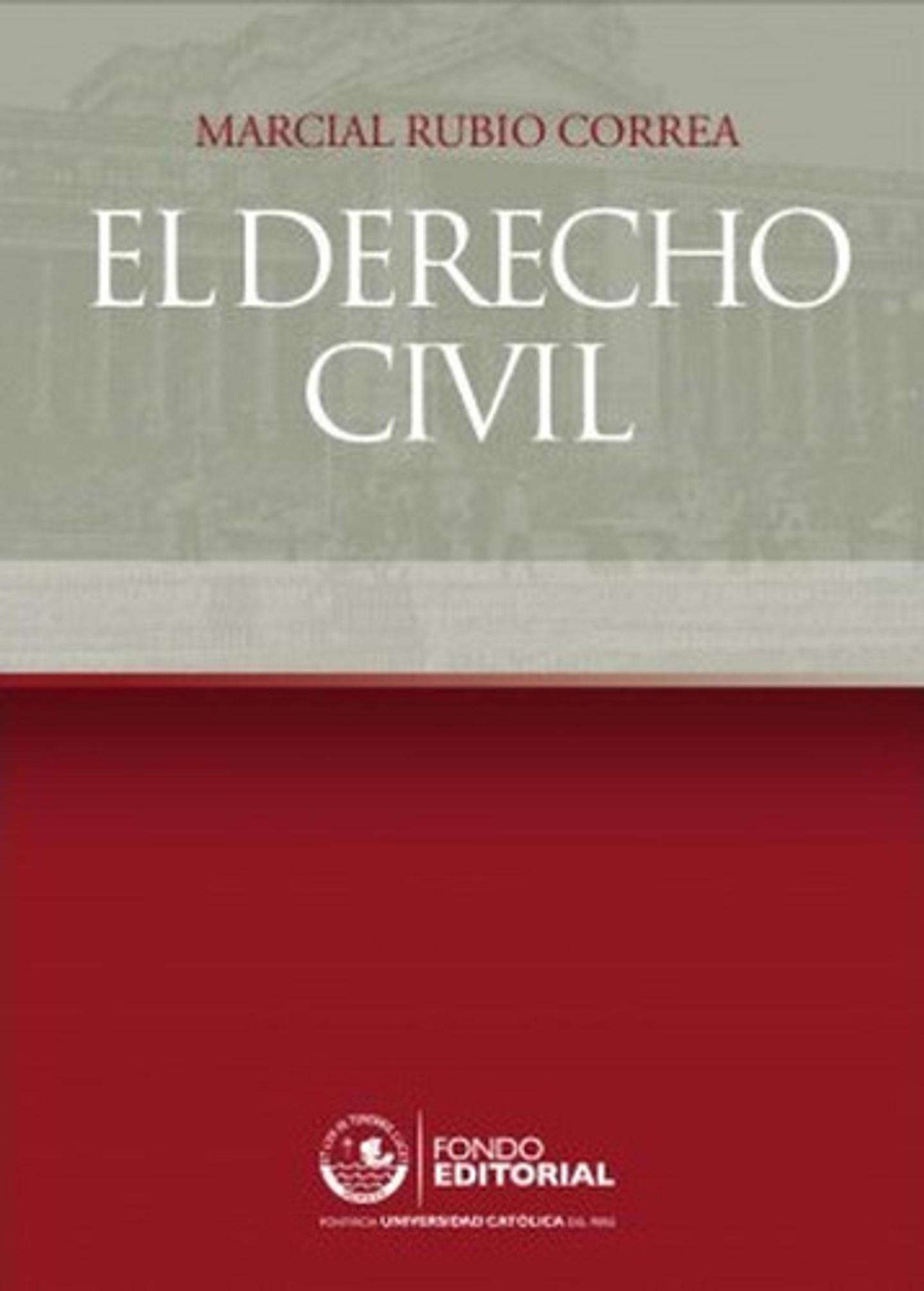 El Derecho Civil, De Marcial Rubio Correa. Fondo Editorial De La Pontificia Universidad Católica Del Perú, Tapa Blanda, Edición 1 En Español, 2015 1