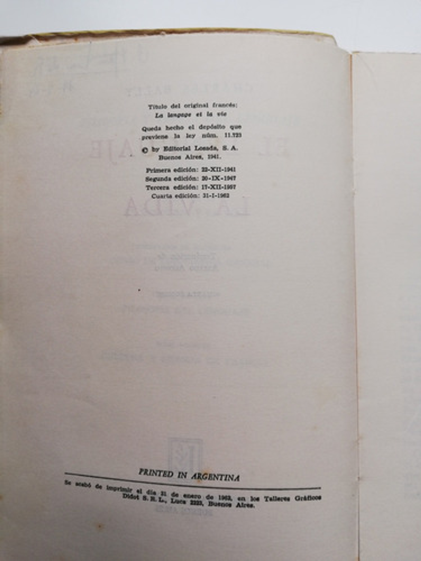 El Lenguaje Y La Vida - Charles Bally 2